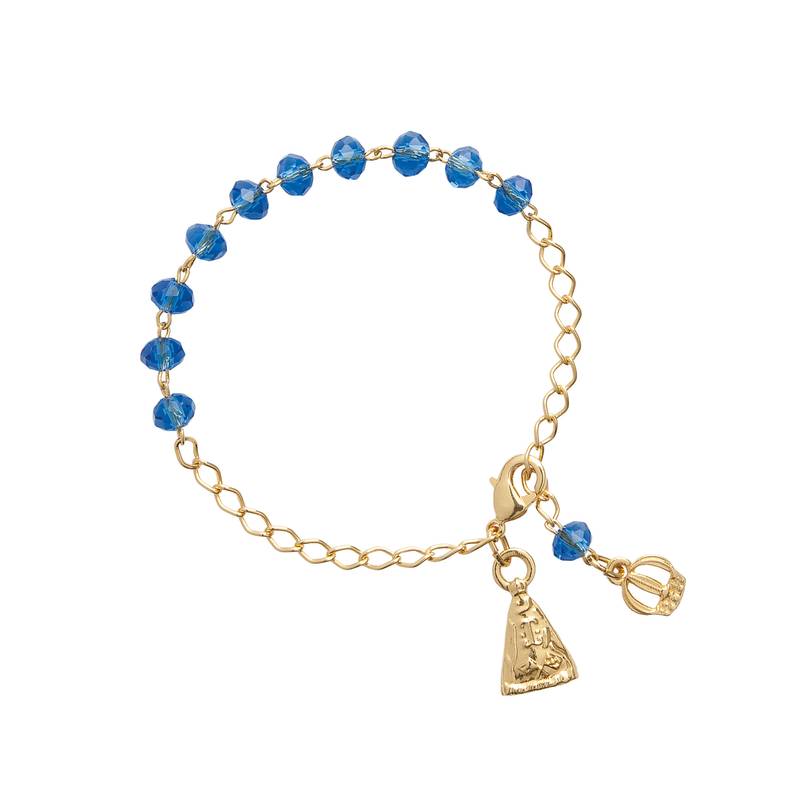 Pulseira Dezena Cristal Vidro Azul Nossa Senhora Aparecida (Vidrinho) - Hesed