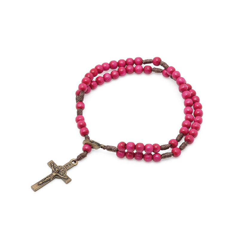 Pulseira Terco Acampamento Rosa - Hesed