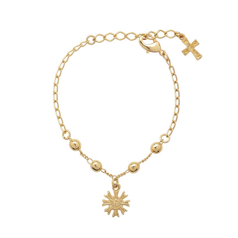 Pulseira Infantil Dourado Metal Espirito Santo - Hesed