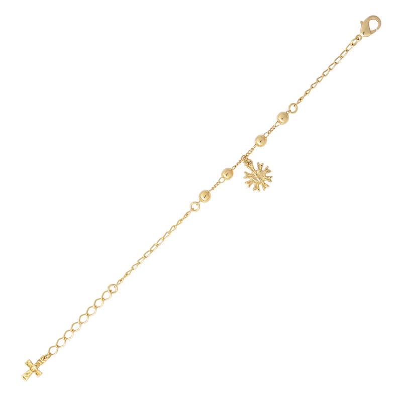 Pulseira Infantil Dourado Metal Espirito Santo - Hesed