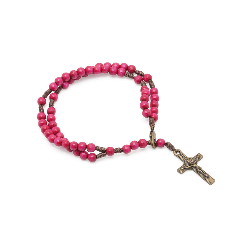 Pulseira Terco Acampamento Rosa - Hesed