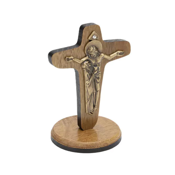 Crucifixo Madeira Da Unidade 09cm Mesa - Hesed